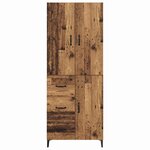 vidaXL Haut Armoire Bois Ancien 69 5 x 34 x 180 cm Bois d'ingénierie