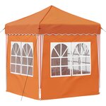 vidaXL Tente de fête pop-up 195 x 195 x 245 cm Orange Tissu Oxford