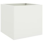 vidaXL Jardinière blanc 42x40x39 cm acier laminé à froid