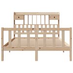 vidaXL Lit bibliothèque sans matelas 140x190 cm bois de pin massif