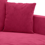 vidaXL Canapé à 2 places Rouge bordeaux 140 cm Velours
