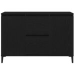 vidaXL Buffet avec tiroir Noir 104 x 35 x 70 cm Bois d'ingénierie