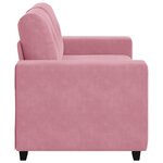 vidaXL Canapé deux places avec coussin Rose Velours