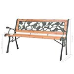 vidaXL Banc de jardin 122 cm Bois