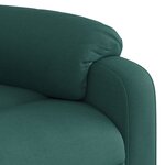 vidaXL Fauteuil inclinable électrique Vert foncé Tissu