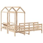 vidaXL Ensemble de lit de jour et de banc et toit 80x200 cm pin massif