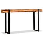 vidaXL Table console Bois de récupération massif réglable