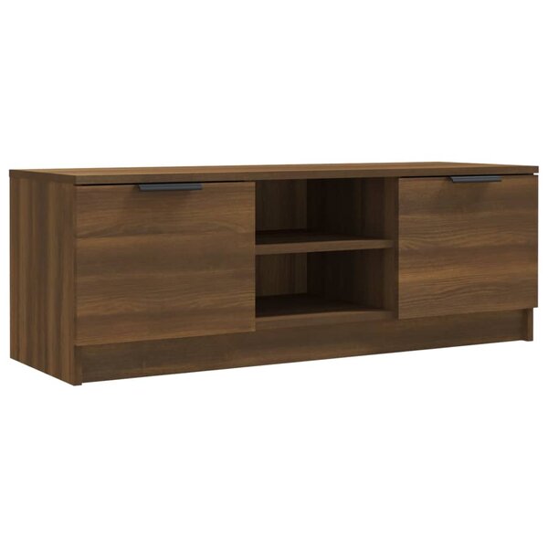 vidaXL Meuble TV Chêne marron 102x35x36 5 cm Bois d'ingénierie