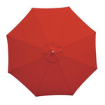 Parasol de terrasse professionnel rouge à poulie de 2 5 m - bolero -  - polyester x2370mm