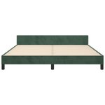 vidaXL Cadre de lit sans matelas vert foncé velours