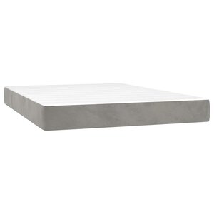 vidaXL Matelas de lit à ressorts ensachés fermeté moyenne gris clair 140x220x20 cm