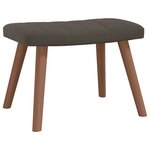 vidaXL Chaise à bascule avec repose-pied Gris foncé Velours
