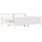 vidaXL Cadre de lit sans matelas blanc 180x200 cm bois massif de pin