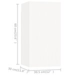 vidaXL Ensemble de meubles TV 4 Pièces Blanc Bois d'ingénierie