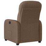 vidaXL Fauteuil inclinable Marron Tissu