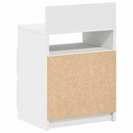 vidaXL Table de chevet avec 2 tiroirs blanc 40x33x60 cm