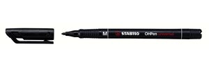 Stylo-feutre ohp pen permanent pointe moyenne 1mm encre indélébile noir STABILO
