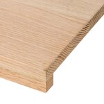 vidaXL Marches d'escalier 2 Pièces non traité bois de chêne massif