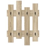 vidaXL Porte-manteau mural avec stockage Chêne Sonoma 60 x 3 x 82 cm