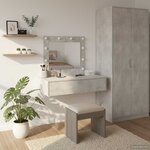 vidaXL Table de Toilette Gris 83 x 40 x 70 cm Bois d'ingénierie