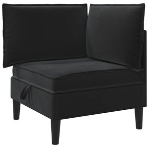 vidaXL Sofa avec rangement Noir Velours