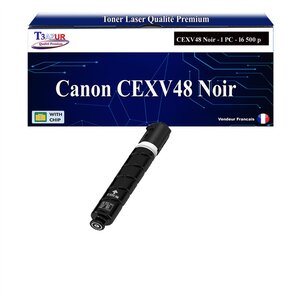 T3AZUR - Toner compatible avec Canon iR-C1325iF  iR-C1335iF  iR-C1335iFC  CEXV48 Noir