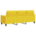 vidaXL Canapé à 3 places Jaune clair 180 cm Tissu