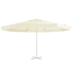 vidaXL Tissu de remplacement pour parasol d'extérieur Sable 515 cm