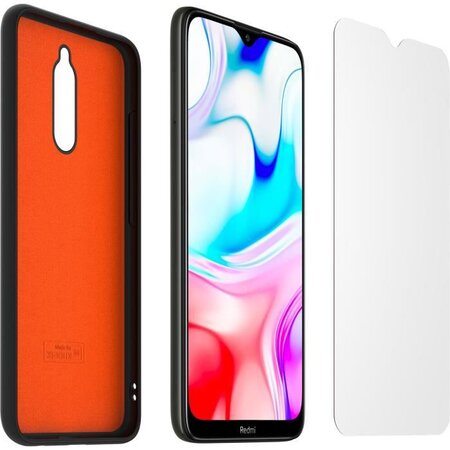 Pack coque TPU et verre trempé pour Xiaomi Redmi 8 Noir