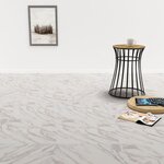 vidaXL Dalles de plancher autoadhésives 20Pièces PVC 1 86 m² marbre blanc