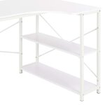 Bureau table poste de travail meuble d'ordinateur informatique étude d'ordinateur 120 x 72 x 70 cm blanc 02_0023715