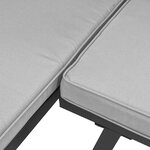 vidaXL Salon de jardin avec coussins 5 Pièces noir acier enduit de poudre