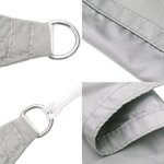 vidaXL Voile d'ombrage gris clair 2x2 m 100  polyester oxford