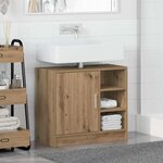 vidaXL Cabinet de Lavabo avec stockage Chêne artisanal 63 x 29 x 55 cm