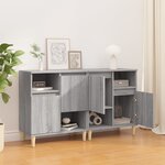 vidaXL Buffets 2 Pièces sonoma gris 60x35x70 cm bois d'ingénierie