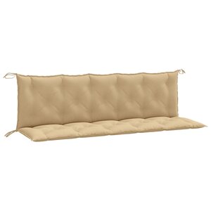 vidaXL Coussins de banc de jardin lot de 2 beige mélangé tissu