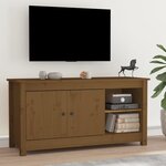 vidaXL Meuble TV Marron miel 103x36 5x52 cm Bois de pin massif