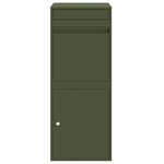 vidaXL Boîte de dépôt de colis Vert olive 41 x 38 x 103 cm Acier