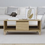 vidaXL Table basse Chêne sonoma 90x50x36 5 cm Bois d'ingénierie