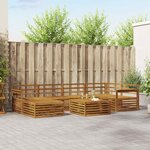 vidaXL Ensemble de canapés d'extérieur 7 Pièces Naturel