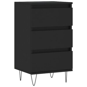 vidaXL Buffet noir 40x35x70 cm bois d’ingénierie