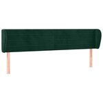 vidaXL Tête de lit avec oreilles Vert foncé 163x23x78/88 cm Velours