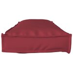 vidaXL Set de coussins de palette 2 Pièces Rouge bordeaux 120 x 40 x 8 cm
