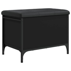 vidaXL Banc de rangement noir 62x42x45 cm bois d'ingénierie