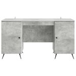 vidaXL Bureau Gris béton 142 5 x 50 x 75 cm Bois d'ingénierie