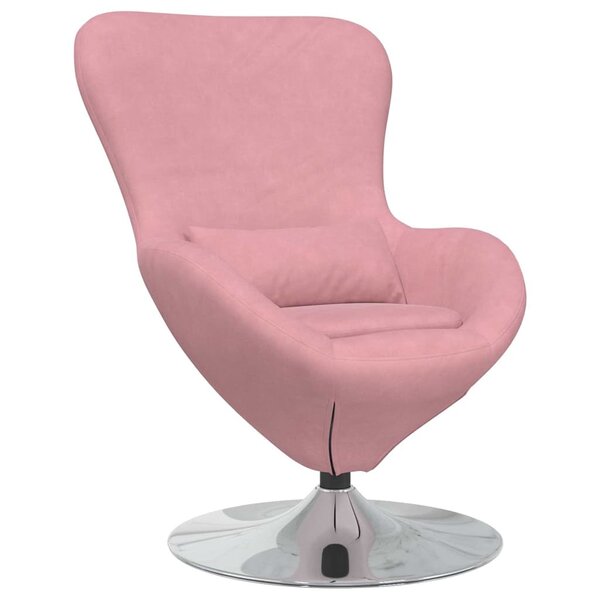 vidaXL Fauteuil œuf Rose 63 x 73 x 90 cm Velours