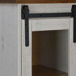 vidaXL Armoire à vin HALDEN casiers à vin porte coulissante blanc pin
