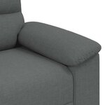 vidaXL Fauteuil gris foncé 60 cm tissu