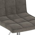 vidaXL Chaises pivotantes à manger lot de 4 gris foncé velours