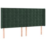 vidaXL Sommier à lattes de lit et matelas Vert foncé 160x200cm Velours